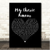 Stevie Wonder My Cherie Amour Black Heart Song Lyric Print