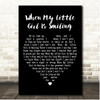 The Drifters When My Little Girl Is Smiling Black Heart Song Lyric Print