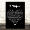 The Four Seasons Beggin Black Heart Song Lyric Print