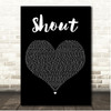 The Isley Brothers Shout Black Heart Song Lyric Print