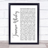 Chris Stapleton Tennessee Whiskey White Script Song Lyric Music Wall Art Print