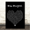 The Moody Blues New Horizons Black Heart Song Lyric Print