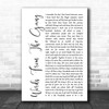 Coone Words From The Gang White Script Song Lyric Music Wall Art Print