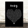 Britney Spears Lucky Black Heart Song Lyric Print
