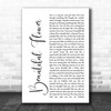 India Arie Beautiful Flower White Script Song Lyric Music Wall Art Print