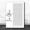 Kasey Chambers I'm Alive White Script Song Lyric Music Wall Art Print