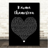 Culture Club Karma Chameleon Black Heart Song Lyric Print