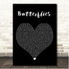 AJ Tracey & Not3s Butterflies Black Heart Song Lyric Print