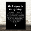 Del Shannon The Answer to Everything Black Heart Song Lyric Print