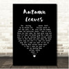 Eva Cassidy Autumn Leaves Black Heart Song Lyric Print