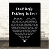 Haley Reinhart Cant Help Falling In Love Black Heart Song Lyric Print