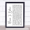 Rod Stewart Reason To Believe White Script Song Lyric Music Wall Art Print