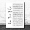 Seal Kiss From A Rose White Script Song Lyric Music Wall Art Print
