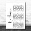 Shawn Mendes No Promises White Script Song Lyric Music Wall Art Print