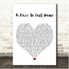 John Mayer A Face To Call Home White Heart Song Lyric Print