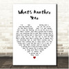 Johnny Logan Whats Another Year White Heart Song Lyric Print