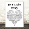 Jon Pardi Last Night Lonely White Heart Song Lyric Print