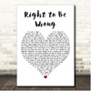 Joss Stone Right to Be Wrong White Heart Song Lyric Print