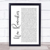 Taylor Swift New Romantics White Script Song Lyric Music Wall Art Print