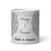 Any Song Lyrics & Names Grey Heart Gift Tea Coffee Personalized Mug