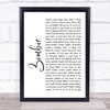 The Cranberries Zombie White Script Song Lyric Music Wall Art Print