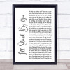 The Pretenders I'll Stand By You White Script Song Lyric Music Wall Art Print