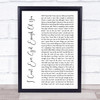Darren Hayes I Can't Ever Get Enough Of You White Script Song Lyric Music Wall Art Print