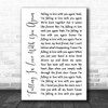 Imelda May Falling In Love With You Again White Script Song Lyric Music Wall Art Print