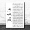 Keyshia Cole This Is Us White Script Song Lyric Music Wall Art Print