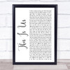 Keyshia Cole This Is Us White Script Song Lyric Music Wall Art Print