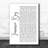 Kip Moore Tennessee Boy White Script Song Lyric Music Wall Art Print