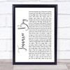 Kip Moore Tennessee Boy White Script Song Lyric Music Wall Art Print