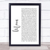 Pink Mean White Script Song Lyric Music Wall Art Print Pink Mean White Script Song Lyric Music Wall Art Print