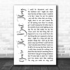 The Style Council You're The Best Thing White Script Song Lyric Music Wall Art Print