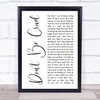 Elvis Presley Don't Be Cruel White Script Song Lyric Music Wall Art Print