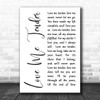 Elvis Presley Love Me Tender White Script Song Lyric Music Wall Art Print