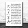 Whitney Houston Greatest Love Of All White Script Song Lyric Music Wall Art Print