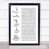 The Beatles All You Need Is Love White Script Song Lyric Music Wall Art Print