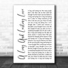 Crystal Gayle A Long And Lasting Love White Script Song Lyric Music Wall Art Print