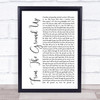 Dan + Shay From The Ground Up White Script Song Lyric Music Wall Art Print