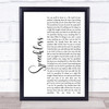 Dan + Shay Speechless White Script Song Lyric Music Wall Art Print