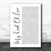 Emeli Sandé My Kind Of Love White Script Song Lyric Music Wall Art Print