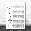 Frankie Goes To Hollywood The Power Of Love White Script Song Lyric Music Wall Art Print