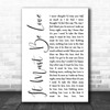 Madness It Must Be Love White Script Song Lyric Music Wall Art Print