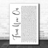 The Greatest Showman From Now On White Script Song Lyric Music Wall Art Print