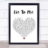 5 Seconds Of Summer Lie To Me Heart Song Lyric Quote Print