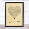 5 Seconds Of Summer Lie To Me Vintage Heart Quote Song Lyric Print