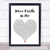 A Day To Remember Have Faith In Me Heart Song Lyric Quote Print