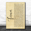 Aaron Lewis Forever Rustic Script Song Lyric Quote Print