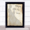 Aaron Neville Pledging My Love Man Lady Dancing Song Lyric Quote Print